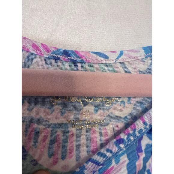 Lilly Pulitzer Girls Billie Dress Purple Print Sz XL - Picture 3 of 5